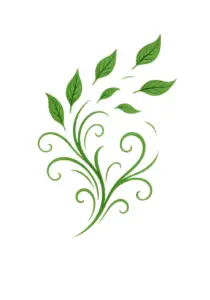 tattoovorlage-mit-stilisierten-blaettern-und-geschwungenen-linien