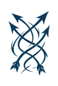 tattoovorlage-mit-stilisierten-pfeilen-dynamische-anordnung