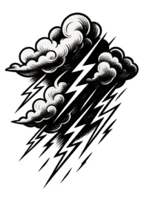 tattoovorlage-mit-stilisierten-wolken-und-blitzen