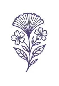 tattoovorlage-mit-stilisierter-blume-und-blaettern-oberarm