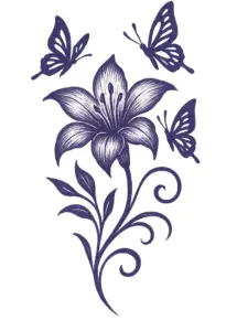 tattoovorlage-mit-stilisierter-blume-und-schmetterlingen