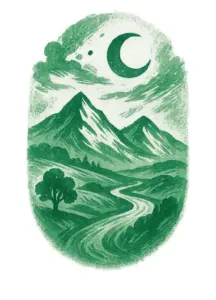 tattoovorlage-mit-stilisierter-natur-und-bergen