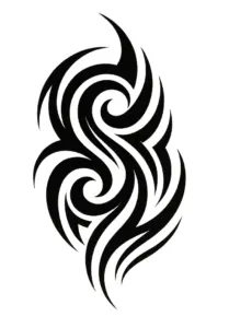 tattoovorlage-mit-tribalem-muster-und-geschwungenen-linien