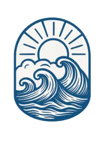 tattoovorlage-mit-wellen-und-sonnenuntergang