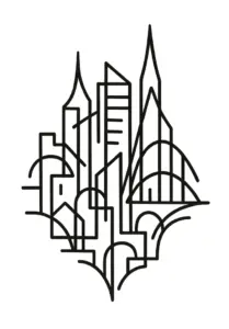 tattoovorlage-moderne-stadtlinie-schwarz-weiss