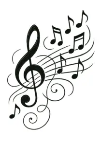 tattoovorlage-musiknoten-und-notenschluessel