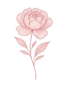 tattoovorlage-pfingstrose-mit-sanften-linien-fuer-frauen
