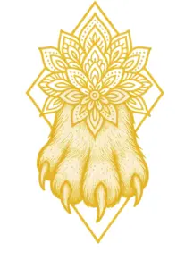 tattoovorlage-pfotenabdruck-mit-mandala-elementen