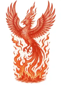 tattoovorlage-phoenix-aus-der-asche-mit-feurigen-details