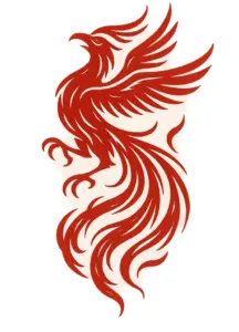 tattoovorlage-phoenix-in-dynamischer-bewegung