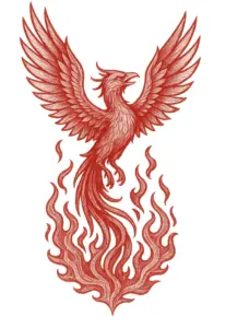 tattoovorlage-phoenix-in-flammen-rippen-huefte
