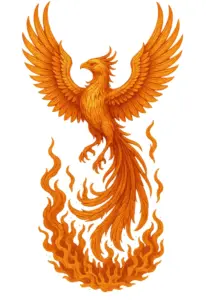 tattoovorlage-phoenix-in-flammen-symbol-der-wiedergeburt