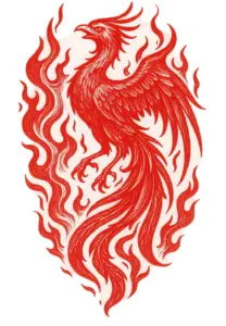 tattoovorlage-phoenix-mit-flammen-fuer-oberarm-tattoo