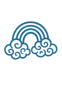 tattoovorlage-regenbogen-mit-wolkenmotiv