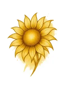 tattoovorlage-sonnenblume-leuchtende-blaettern-motiv-natur-oberarm
