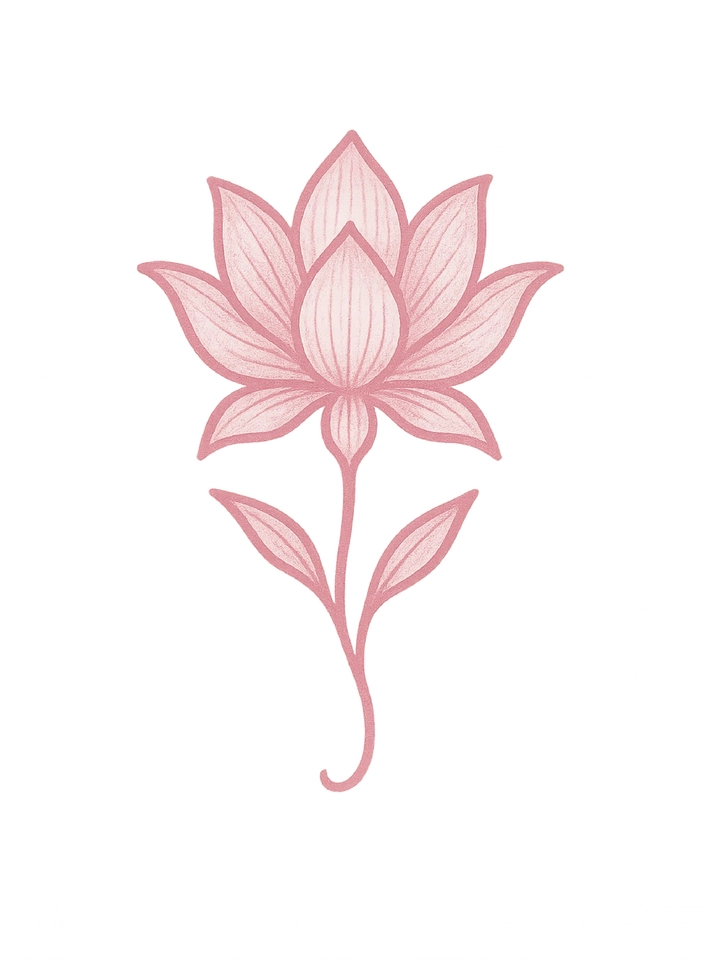 Tattoovorlage stilisierte Blume für Handgelenk-Tattoo