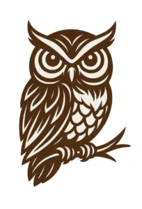 tattoovorlage-stilisierte-eule-auf-einem-ast