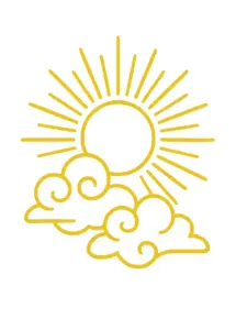 tattoovorlage-stilisierte-sonne-mit-wolken-oberarm
