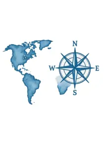 tattoovorlage-stilisierte-weltkarte-mit-kompass-rippen-huefte