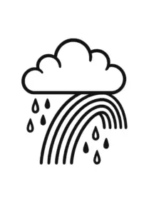 tattoovorlage-stilisierte-wolke-mit-regenbogen-und-tropfen