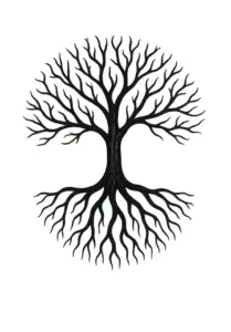 tattoovorlage-stilisierter-baum-mit-wurzeln-fuer-ruecken