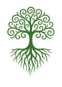 tattoovorlage-stilisierter-baum-mit-wurzeln-und-zweigen