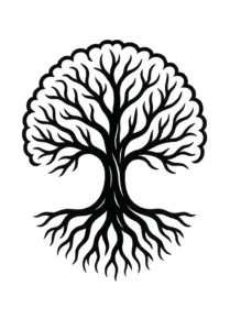 tattoovorlage-stilisierter-baum-starke-wurzeln