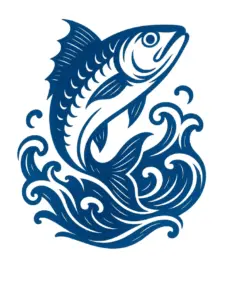 tattoovorlage-stilisierter-fisch-in-wellen