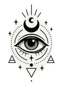 tattoovorlage-stilisiertes-auge-mit-mystischen-symbolen