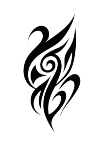 tattoovorlage-tribal-design-mit-geschwungenen-linien