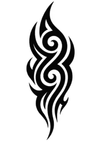tattoovorlage-tribal-motiv-mit-geschwungenen-linien