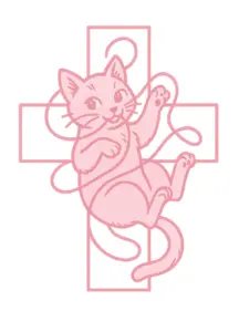 tattoovorlage-verspielte-katze-mit-schnur-im-kreuz
