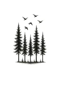 tattoovorlage-von-baeumen-und-voegeln-in-schwarz-weiss