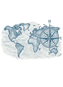 tattoovorlage-weltkarte-kompass-abenteuer-reise