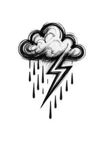 tattoovorlage-wolke-mit-regen-und-blitz