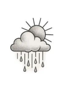 tattoovorlage-wolke-mit-regen-und-sonne-unterarm