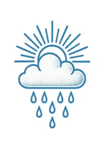 tattoovorlage-wolke-mit-regentropfen-und-sonnenstrahlen