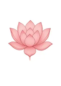 tattoovorlage-zarte-lotusbluete-mit-harmonischen-blaettern