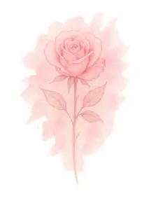 tattoovorlage-zarte-rose-mit-aquarell-hintergrund