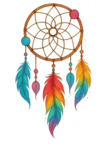 traumfaenger-mit-bunten-federn-tattoo-vorlage