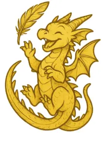 verspielter-drache-mit-feder-zeigt-froehliches-lachen