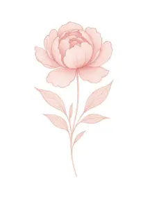 zarte-pfingstrose-mit-harmonischen-blaettern